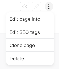 Dropdown menu for a Canvas marketing page